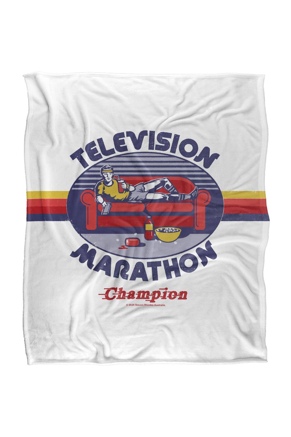 Steven Rhodes Television Marathon Champion Super Soft Throw Blanket