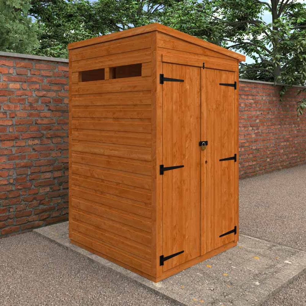 Buttercup Farm 4x4 Flex Pent Security Doubel Door 12mm Flex - L123.8 x W115 x H203 cm in Burnt Orange 2