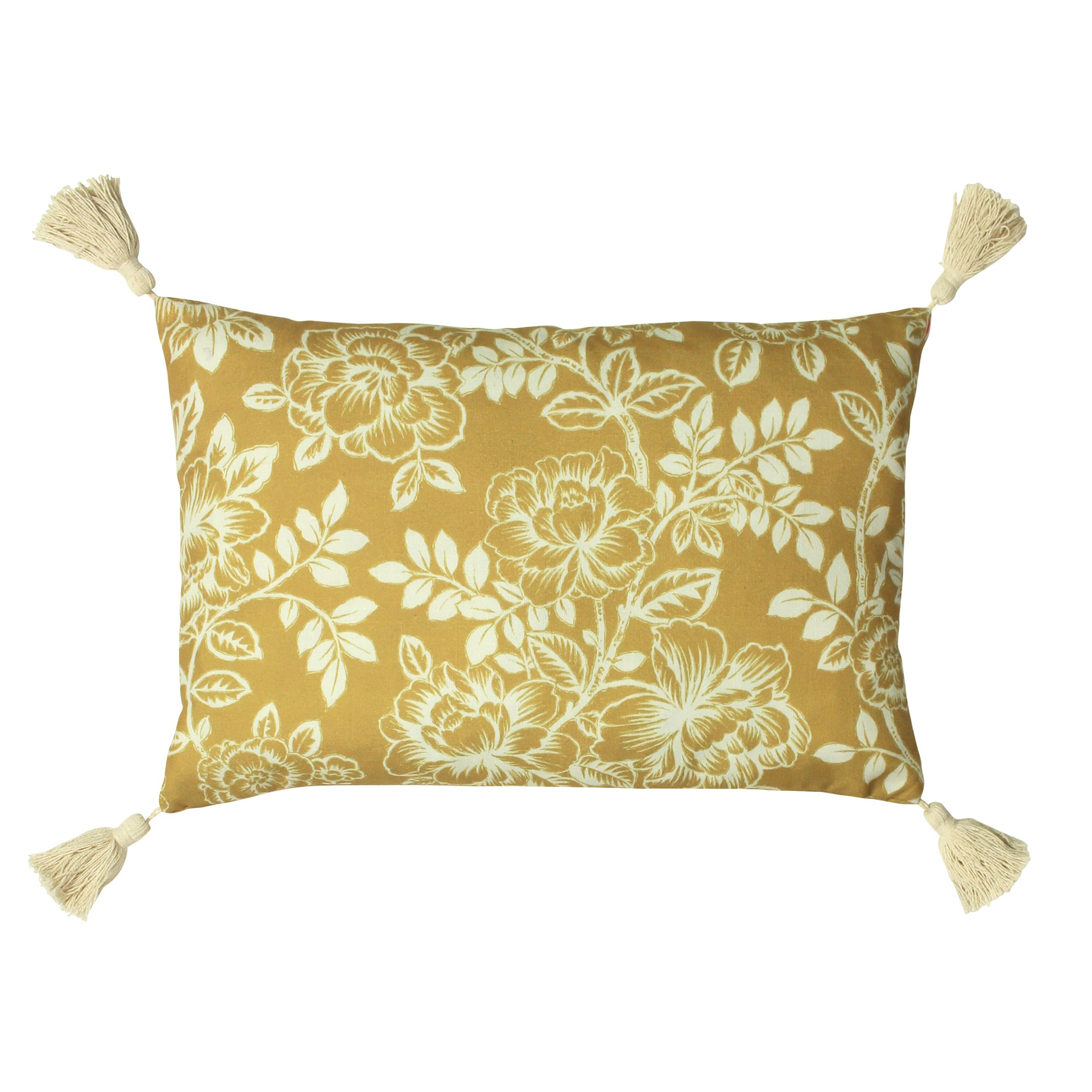 Paoletti Somerton Floral Cushion in Yellow