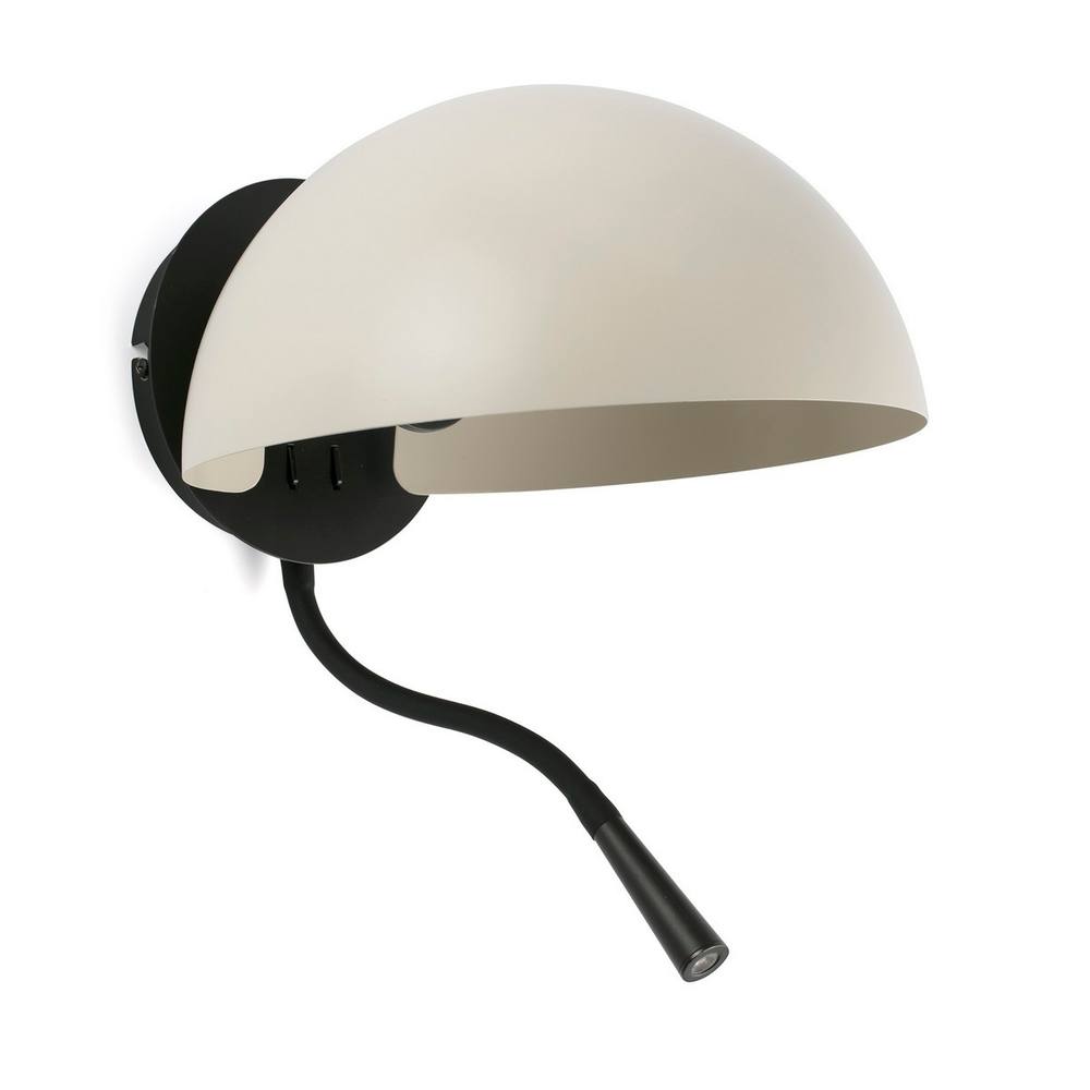 Netlighting Dominica Reading Light Black With Beige Shade