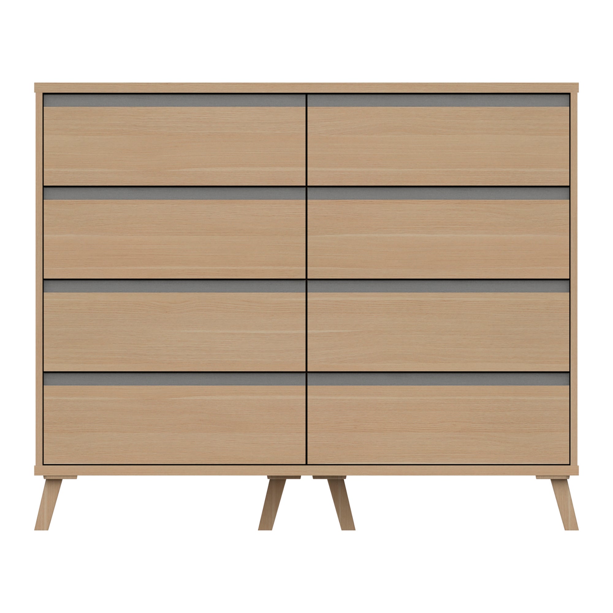 Jenson 8 Drawer Wide Chest Brown