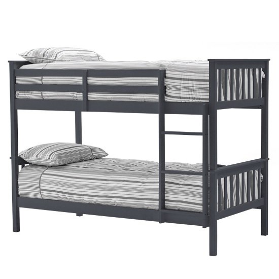 Castleford Wooden Bunk Bed In Grey