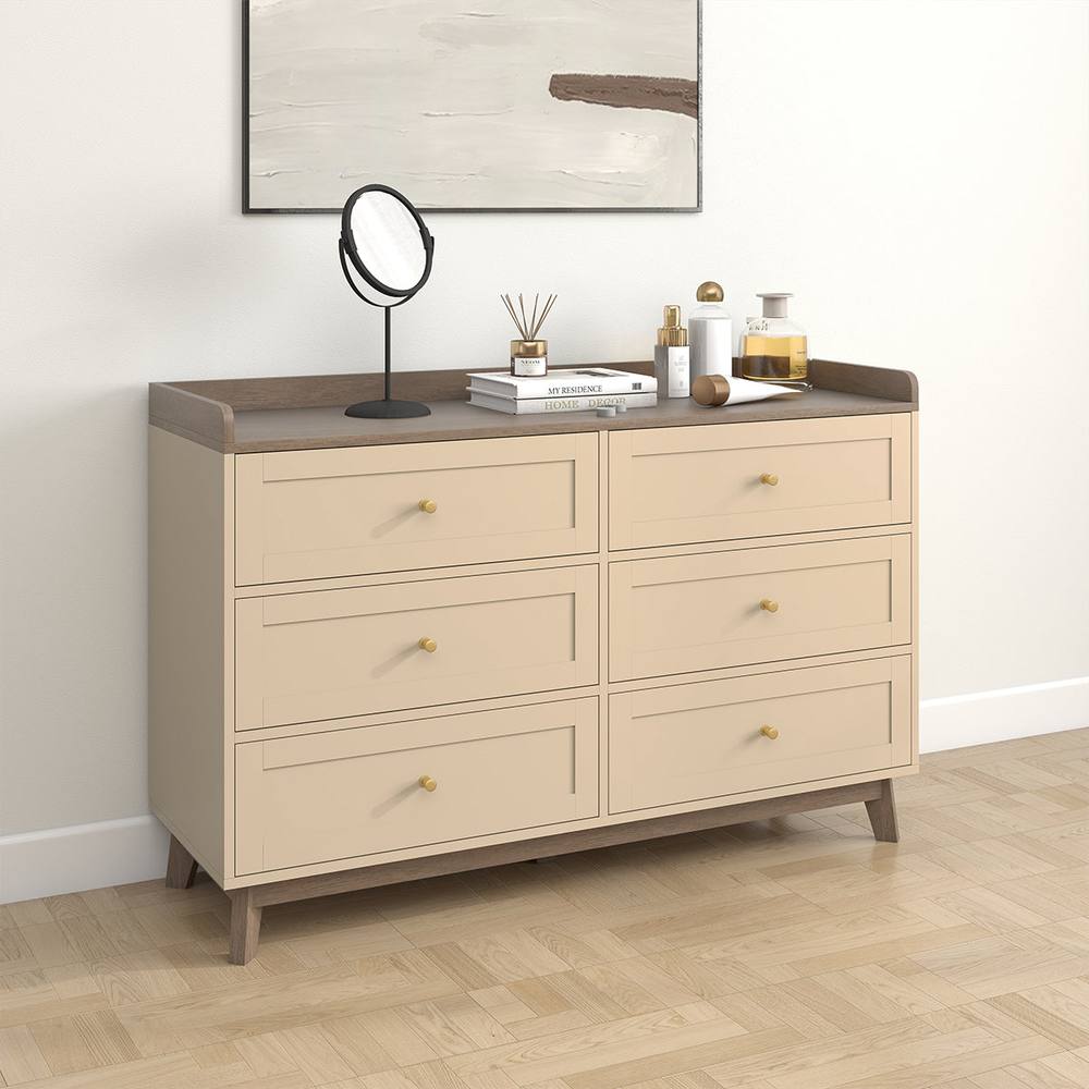 Melody Maison Large Cream 6 Drawer Chest Of Drawers - Oswin Range
