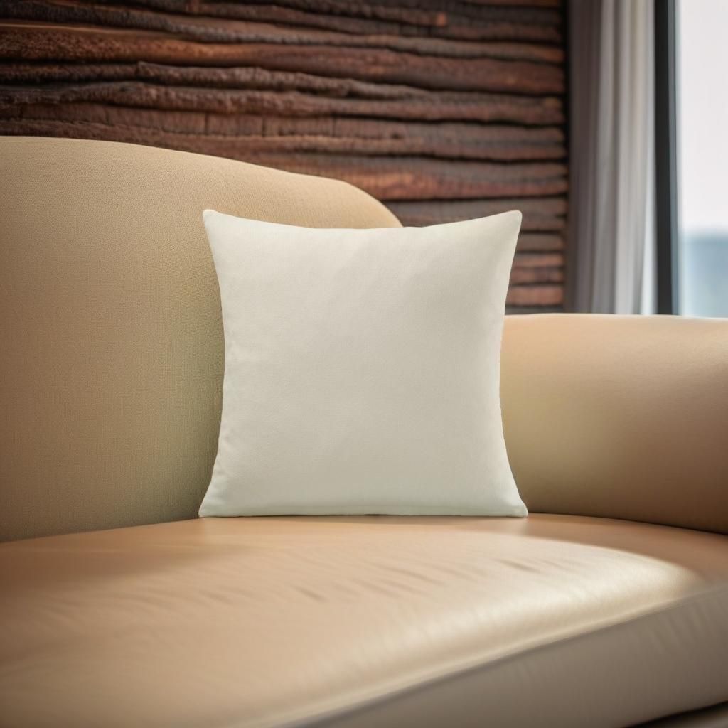 Luxury Living Velvet Chenille Cushion in Cream