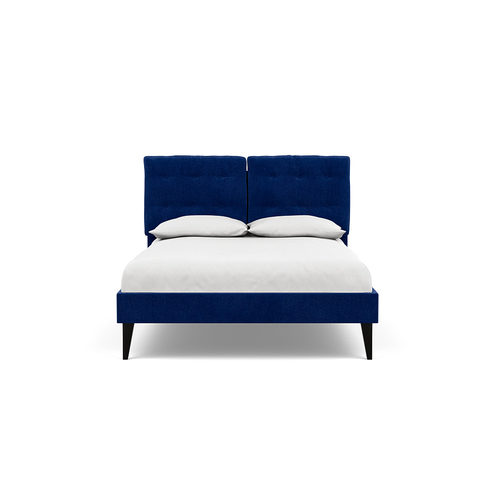 Heal's Mistral Double Bed Smart Luxe Velvet Azure