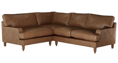 Isla Asym. Crn: LHF Loveseat w RHF 2 Seat in Tan Vintage Leather - sofa.com