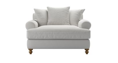 Teddy Loveseat Sofabed in Alabaster Brushed Linen Cotton - sofa.com