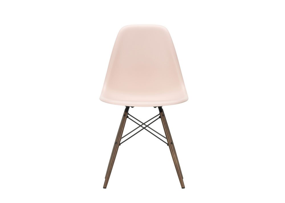 Vitra Eames DSW Side Chair New Height Pale Rose Dark Maple Base