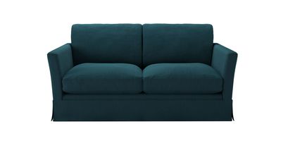 Otto 2 Seat Sofa Bed in Evergreen Brushed Linen Cotton - sofa.com