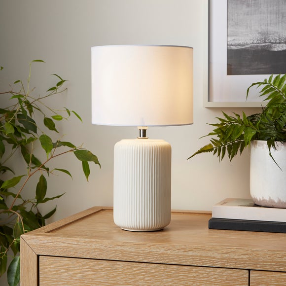 Lea Ribbed Ceramic Table Lamp