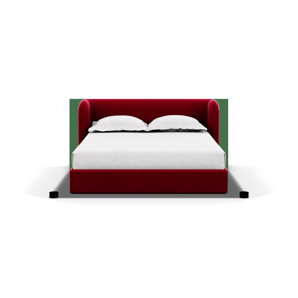 Heal's Group Bed Super King Varese Velvet Mulberry