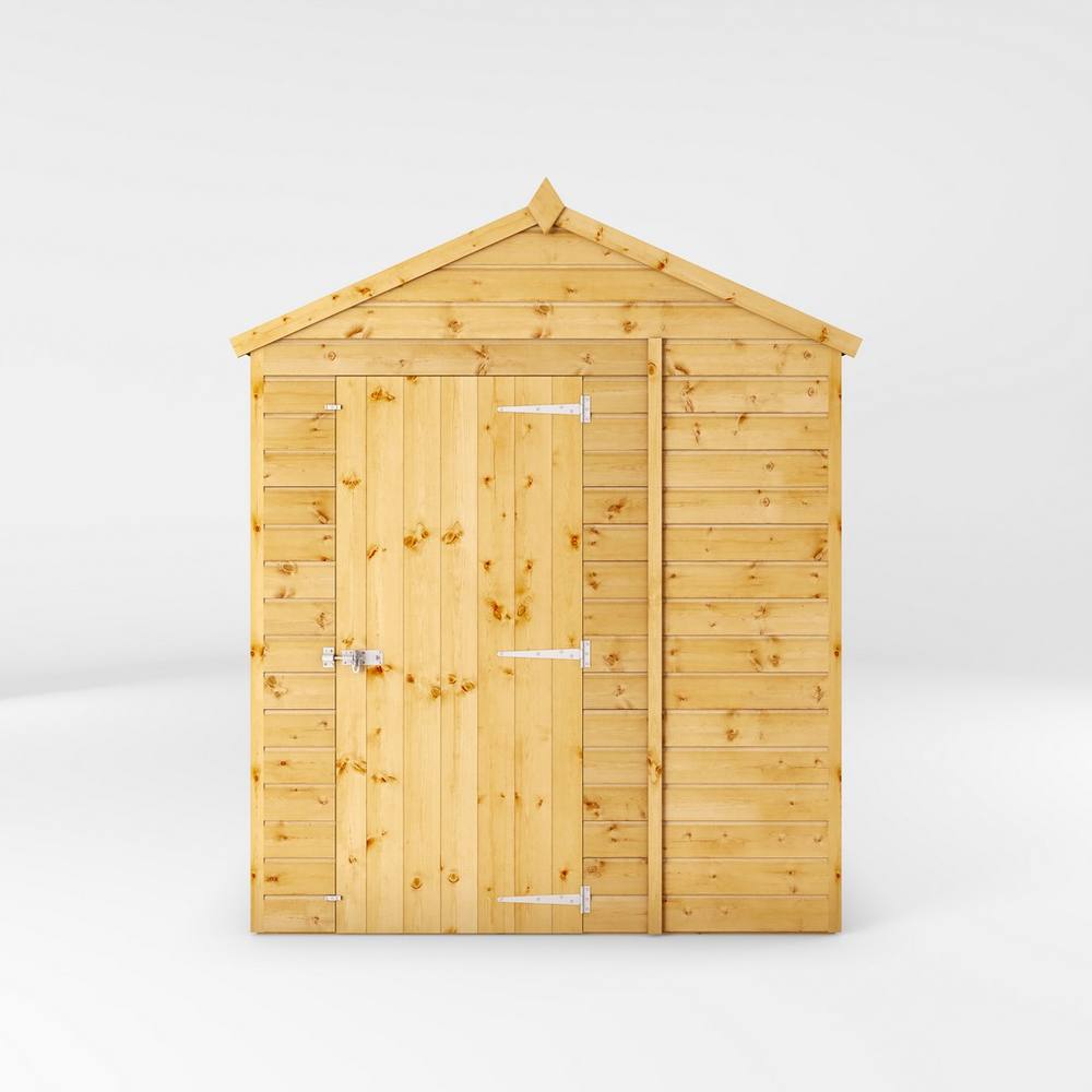 Mercia 8 x 6 Feet Shiplap Apex Windowless Shed - L240.8 x W190.5 x H222.2 cm in Brown 2
