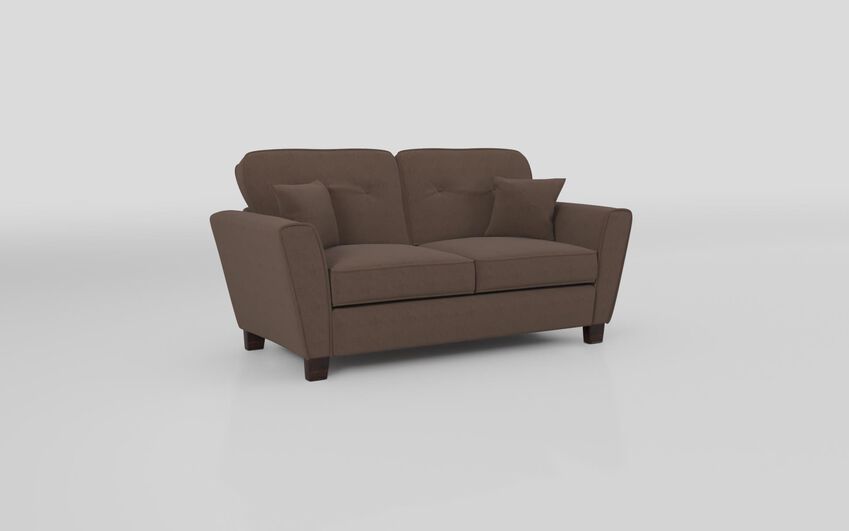 Brown Fabric Paisley 2 Seater Sofa
