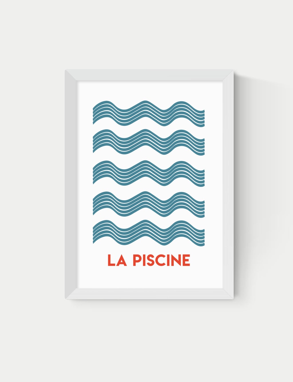 East End Prints La Piscine Framed Art White