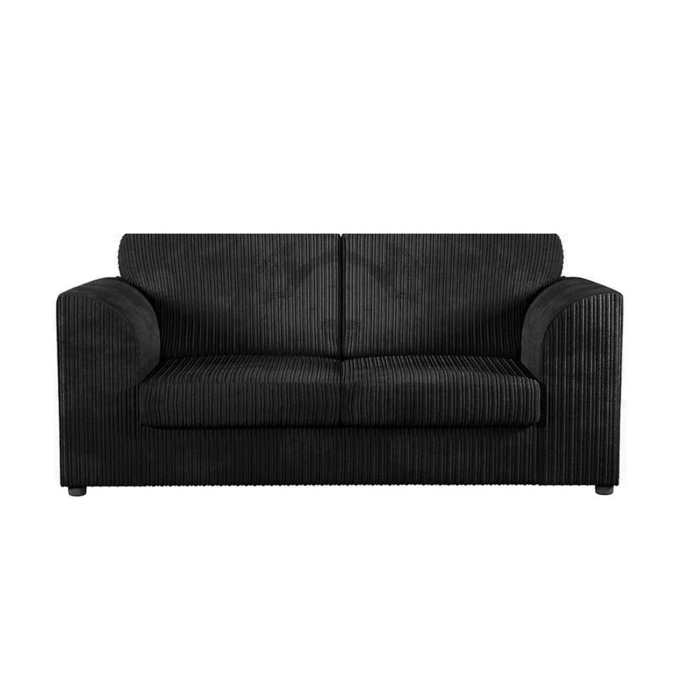 Bliss Furniture Jumbo Cord High Back 3 Seater Sofa in Black