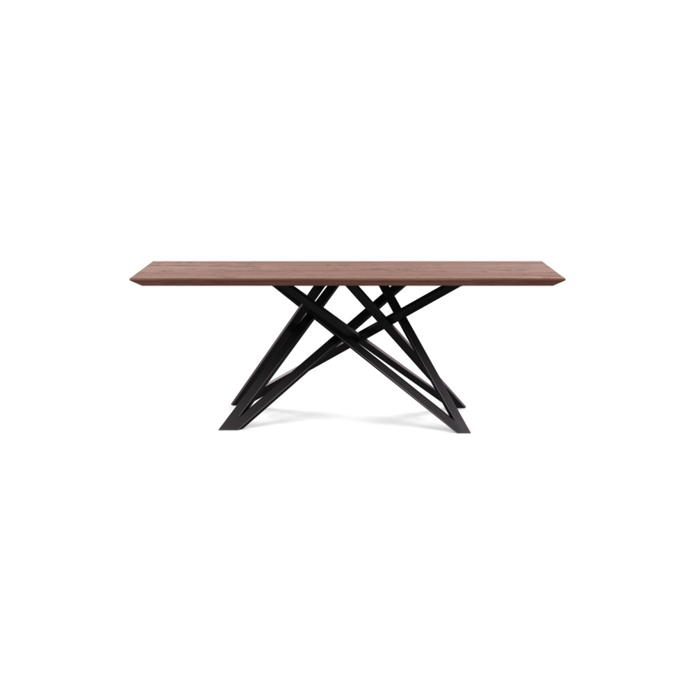 Heal's Vienna Dining Table 200x90cm Oiled Walnut Chamfered Edge Filled