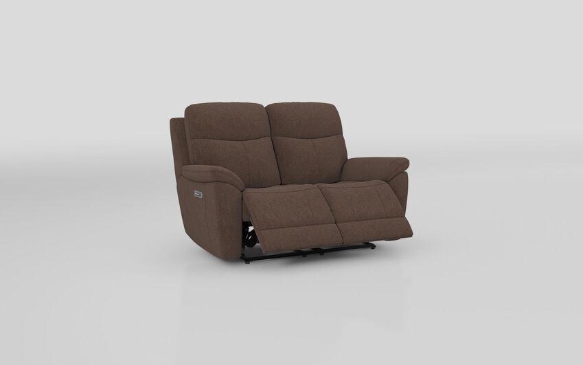Brown Fabric Eldwick 2 Seater Power Recliner Sofa