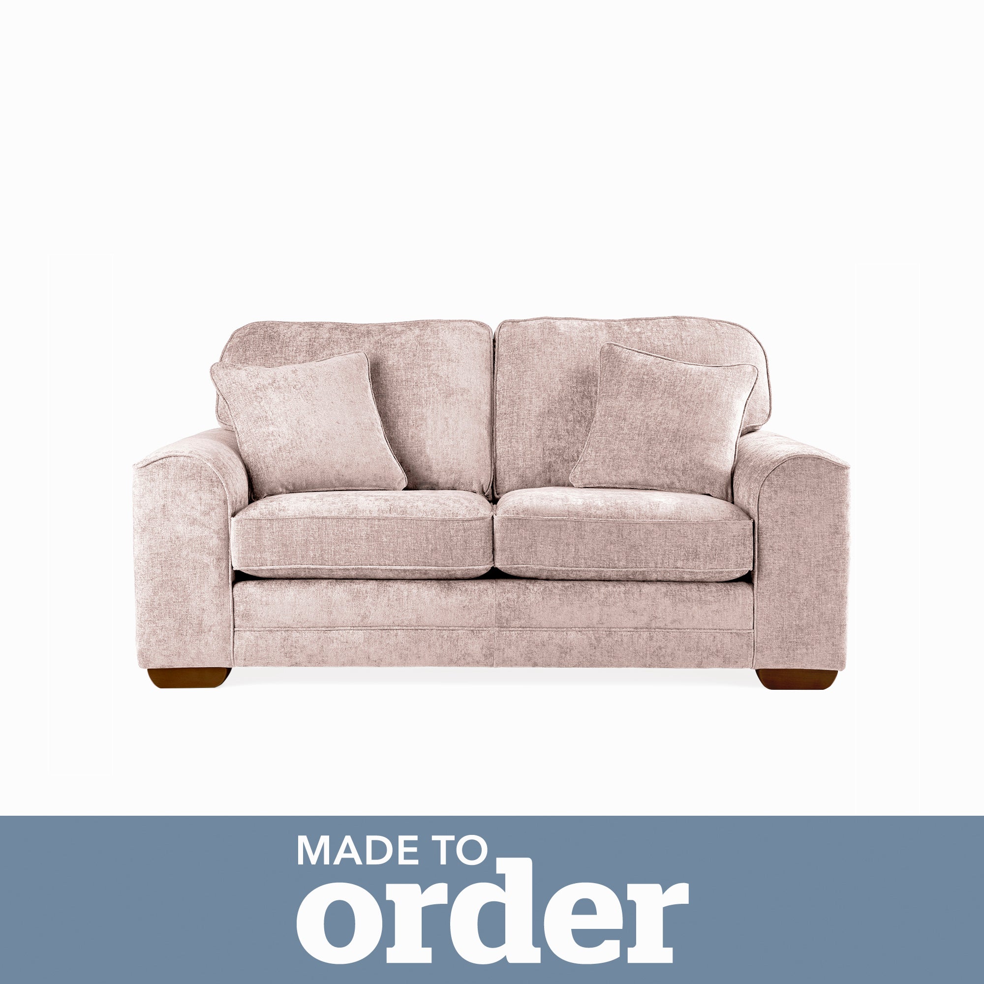 Morello 2 Seater Sofa Luxury Chenille Premium Chenille Rosewood