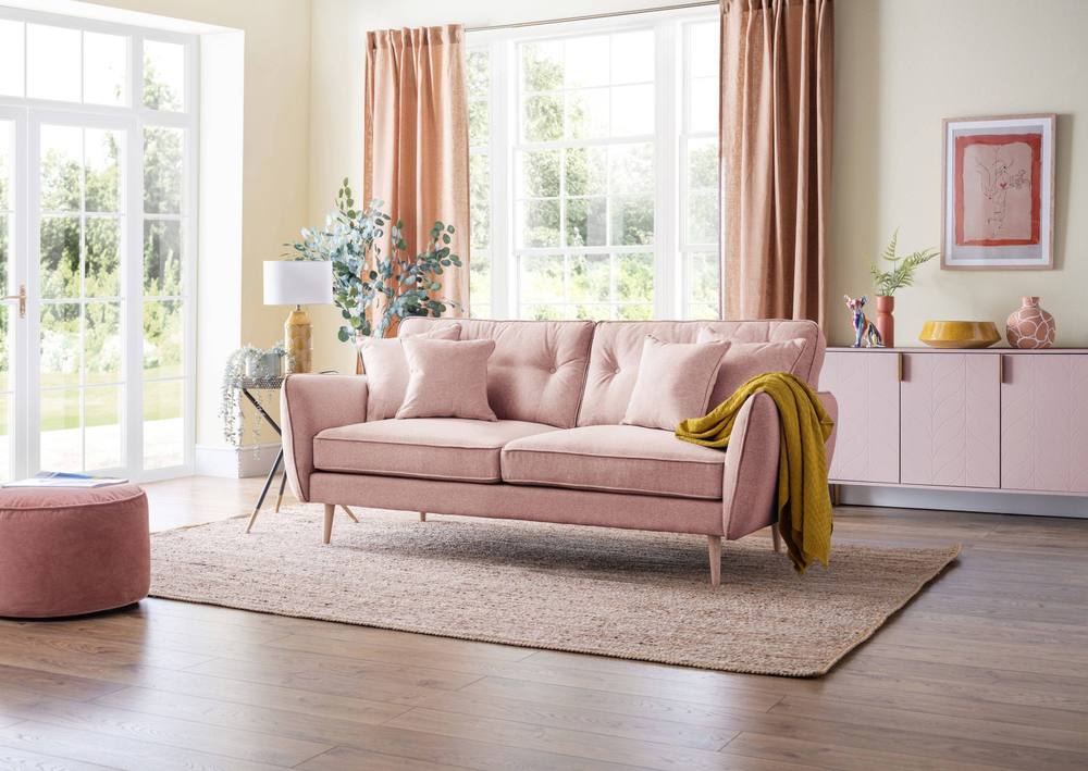 The Great Sofa Company Ailis Large Sofa Faro Soft Pink in Dusty Pink