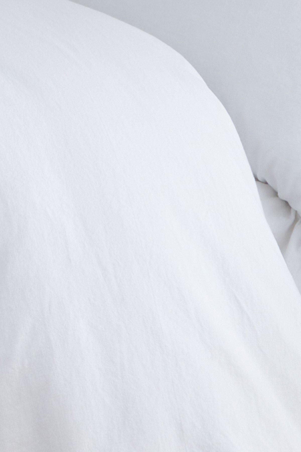 Appletree 'Cassia Frill' 100% Cotton Relaxed Look Duvet Cover Set in White 5
