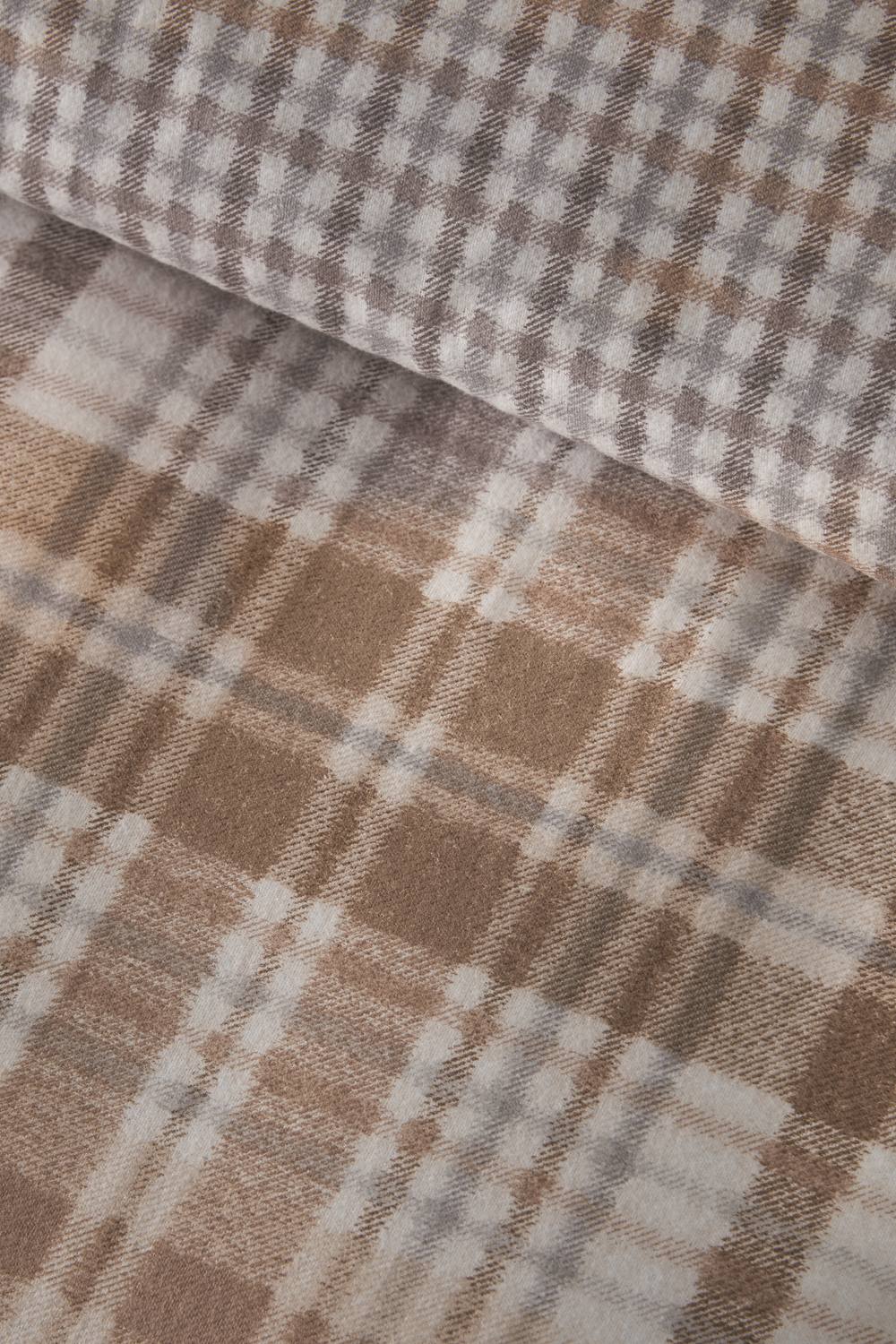 Catherine Lansfield Brushed Hamish Check Duvet Cover Set in Natural 4