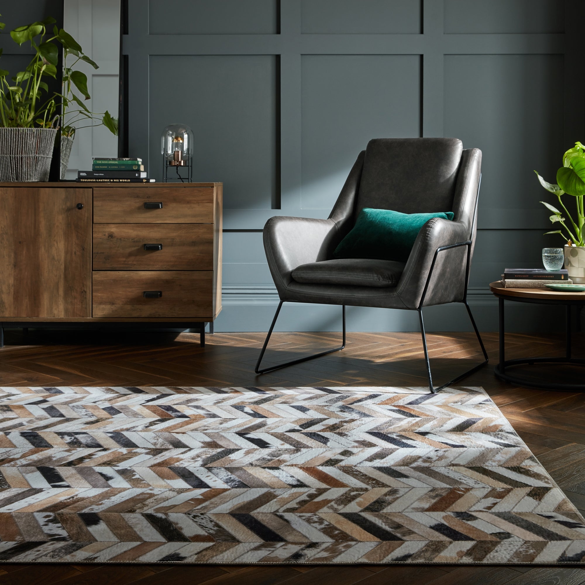 Jesse Faux Cowhide Rug Cream (Natural)