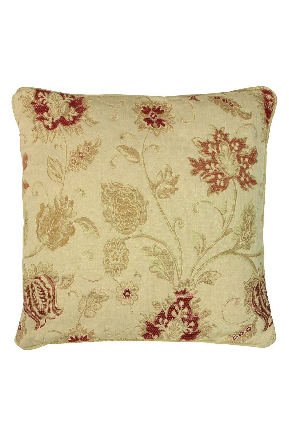 Paoletti Zurich Floral Jacquard Cushion in Natural