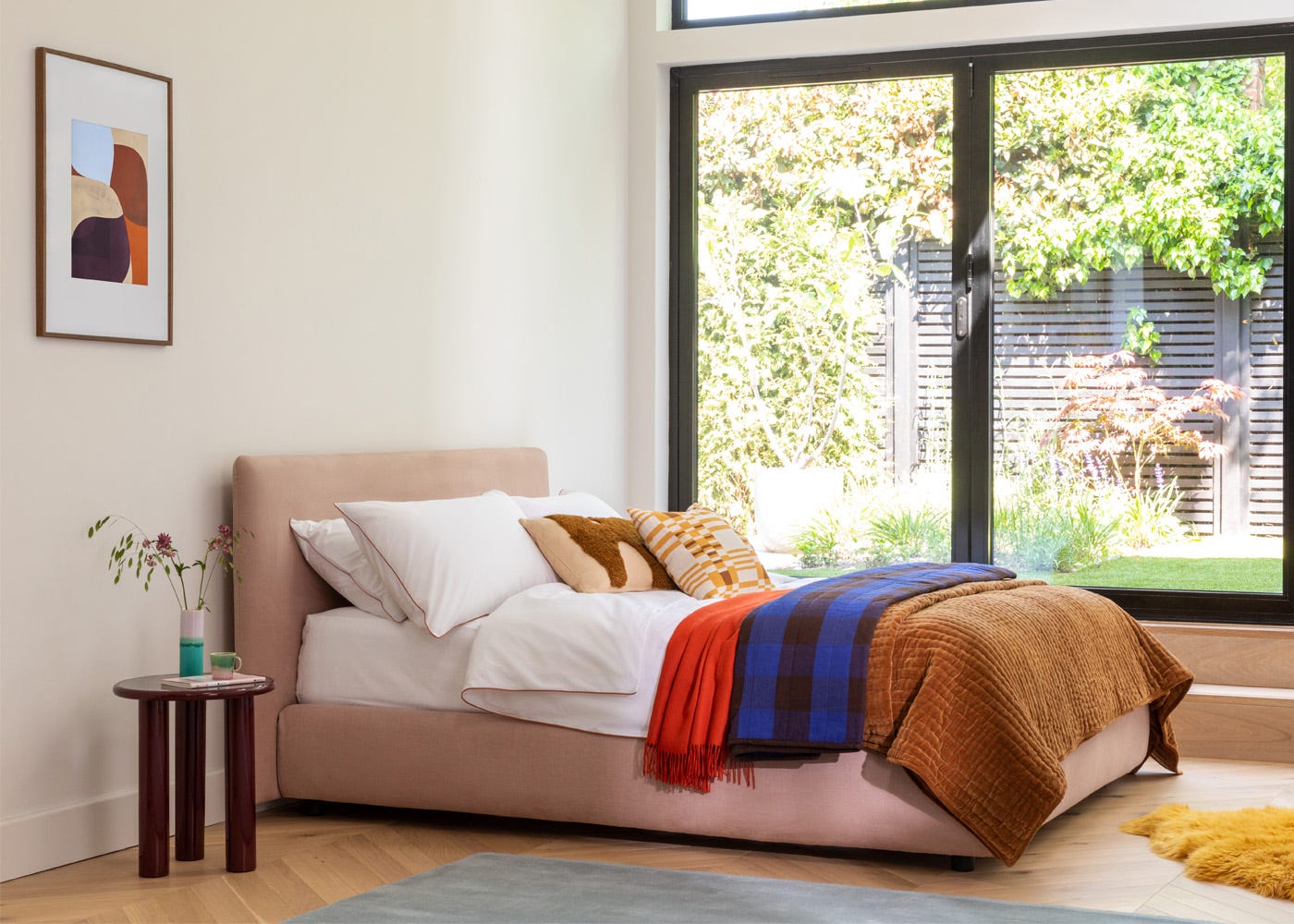 Heal's Alba Bed Super King Siena Cotton Clay 3