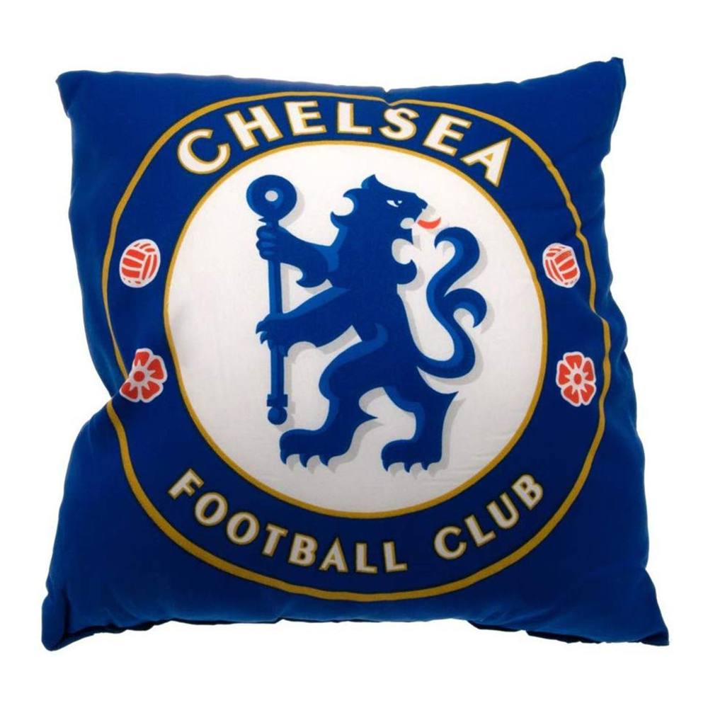 Chelsea FC Official Football Crest Cushion in Blue