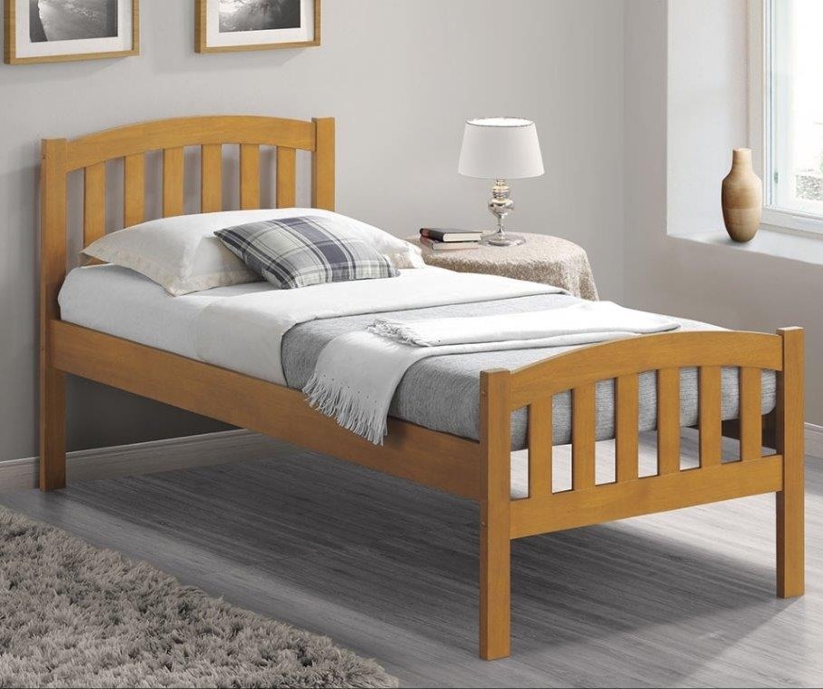 Lyon Oak Wooden Bed Frame - 3ft Single