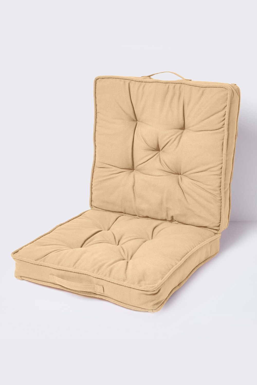 Homescapes Cotton Travel Support Booster Cushion in Taupe
