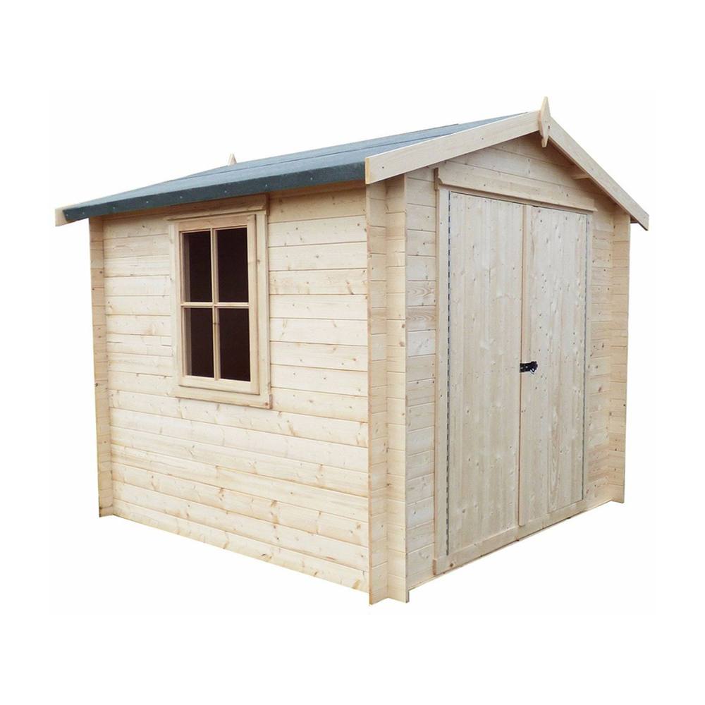 Shires Bradley 19 mm Log Cabin 9 x 9 Feet in Natural
