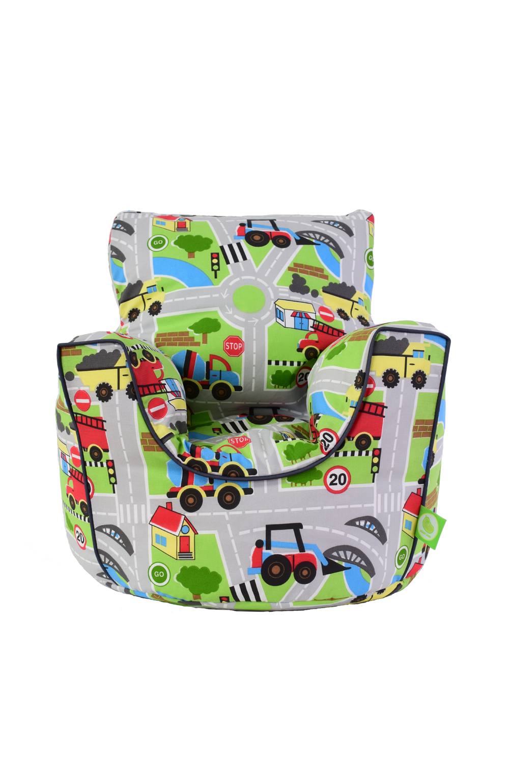 Bean Lazy Cotton Road Map Bean Bag Arm Chair with Beans Child / Teen size