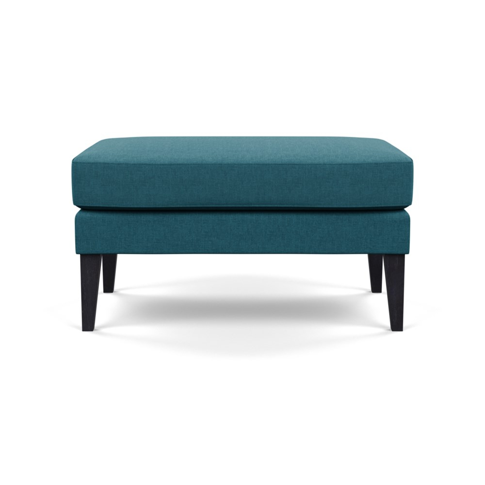 Heal's Richmond Ottoman Brushed Cotton Cadet Black Feet
