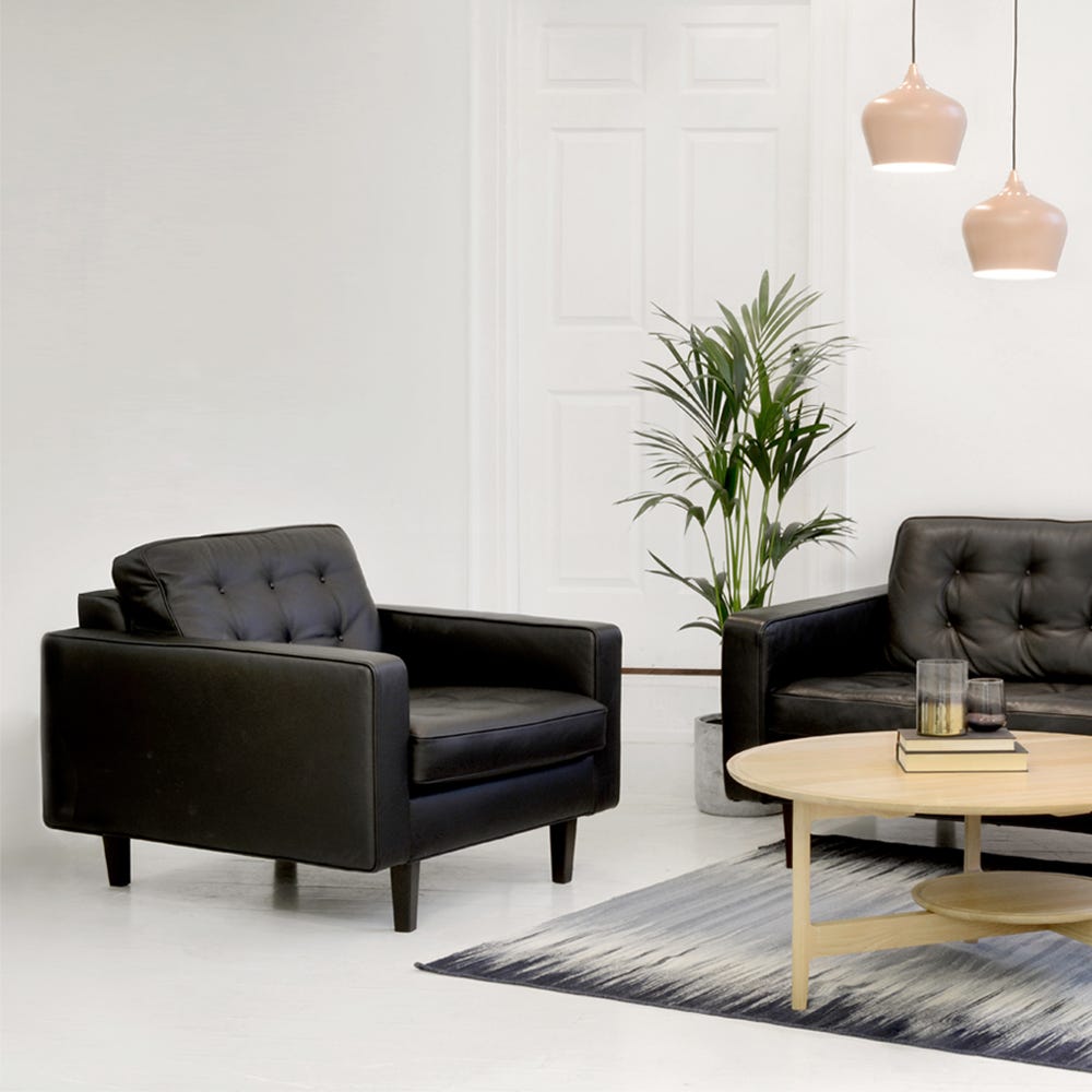 Heal's Hepburn Armchair Siena Cotton Shale Grey Wenge 3