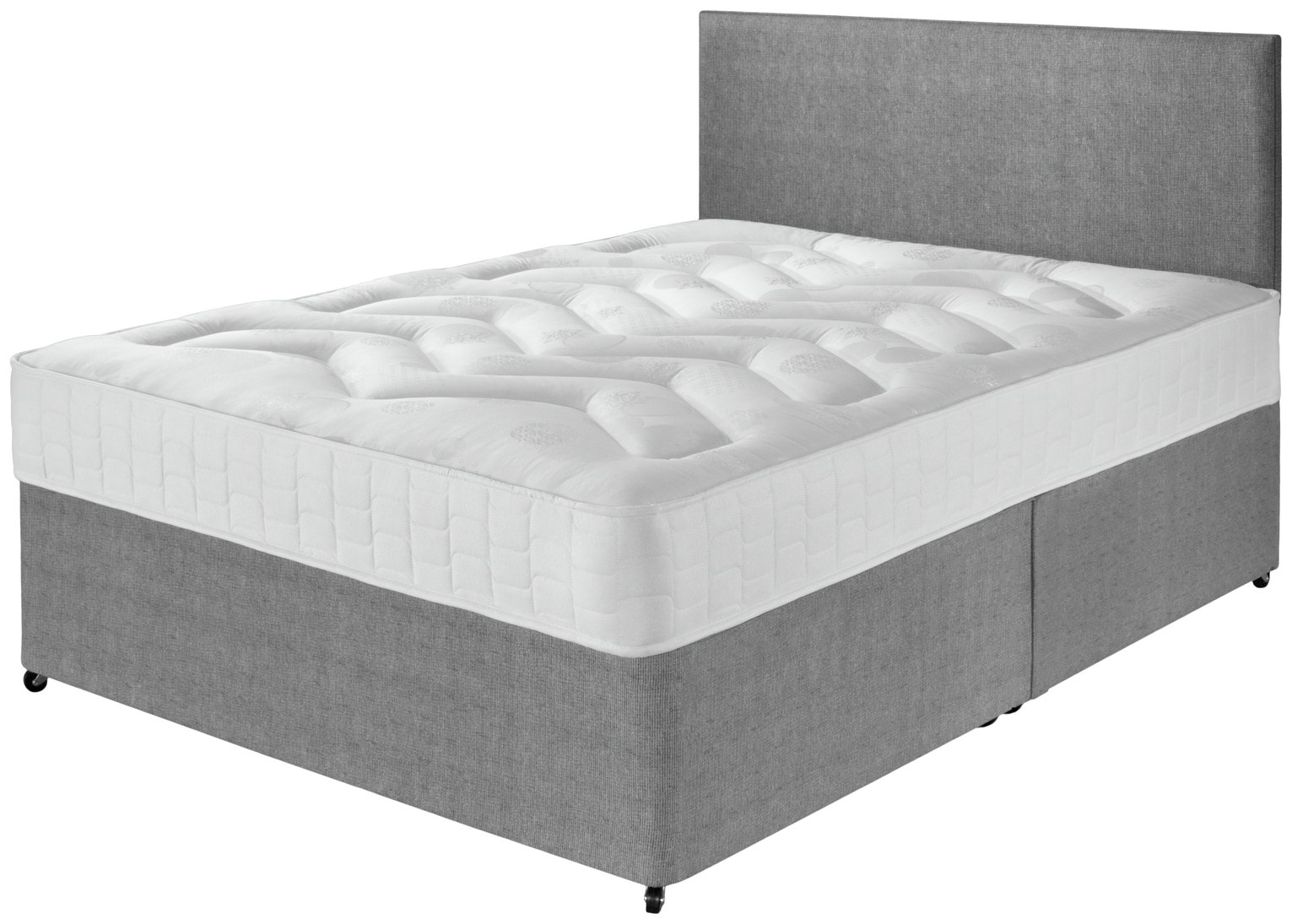 Argos Home Elmdon Double Deep Ortho Divan Bed - Grey