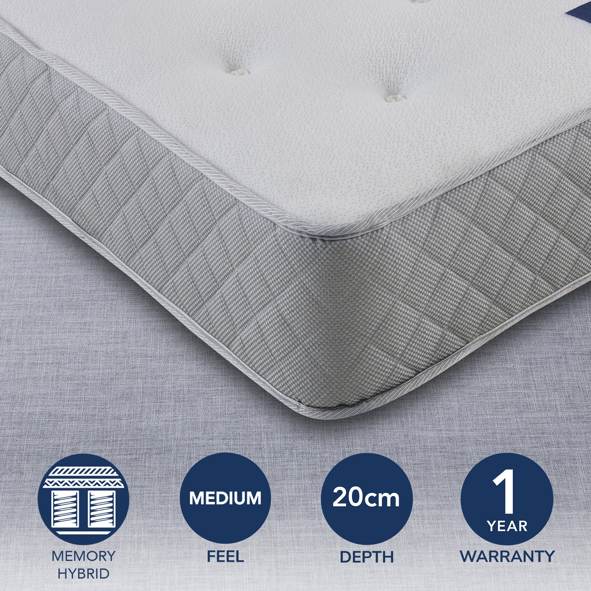 Fogarty Medium Memory Coil Mattress White