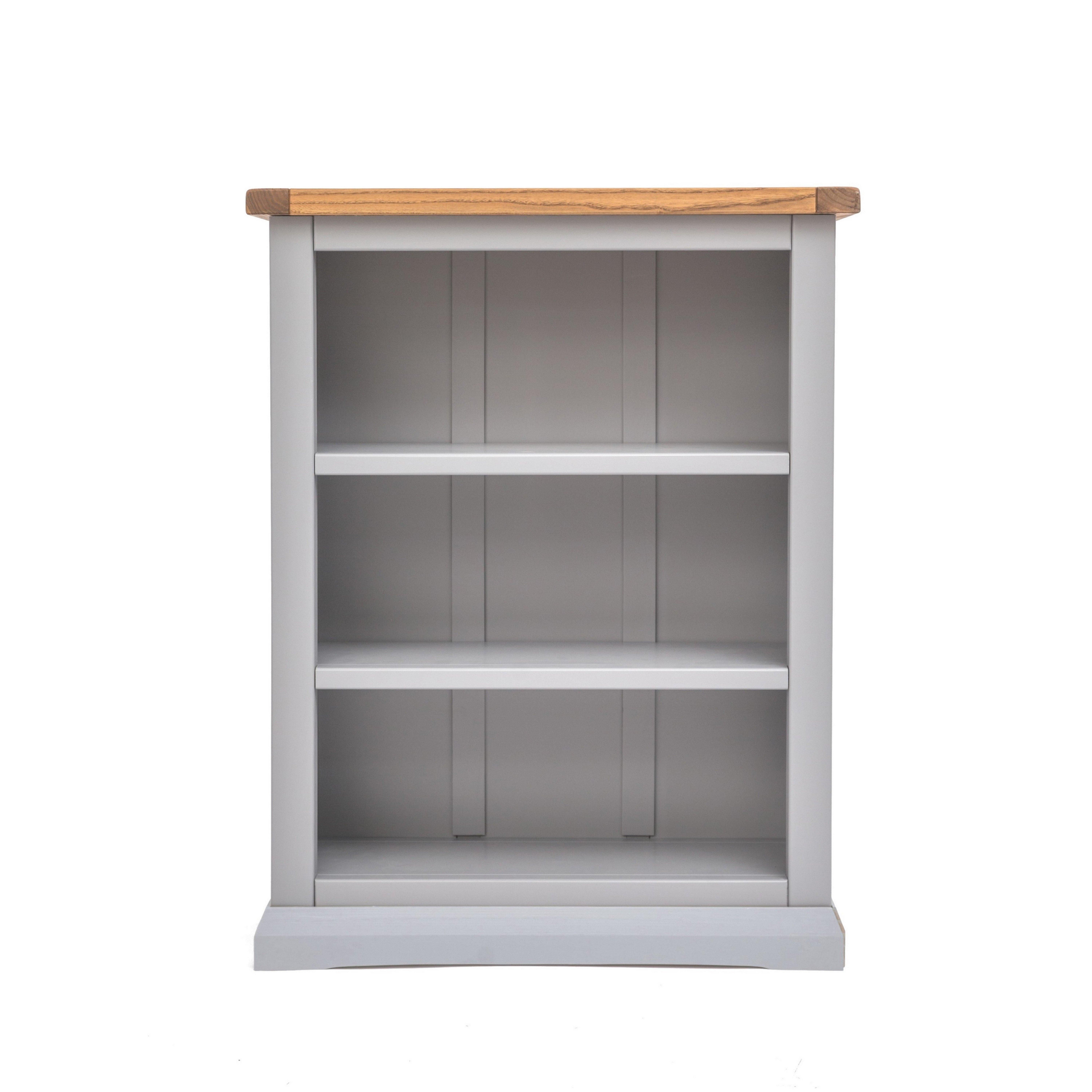 Cabinet Bits Bookcase with Plinth 90x70x25cm in Grey