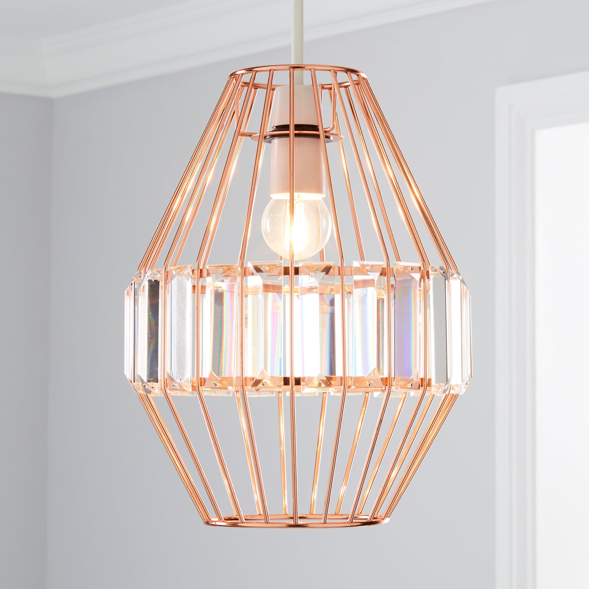 Medan Acrylic Copper Easy Fit Pendant Copper