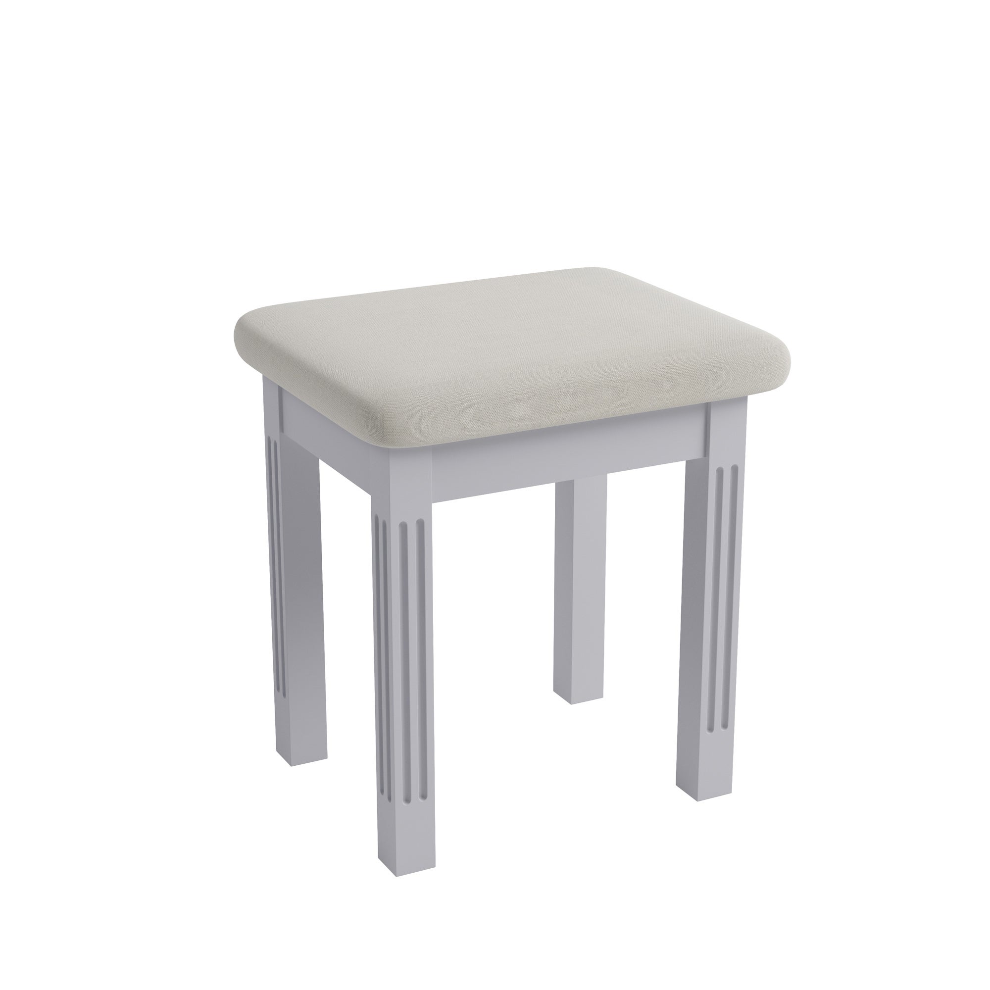 Pewter Dressing Table Stool Grey