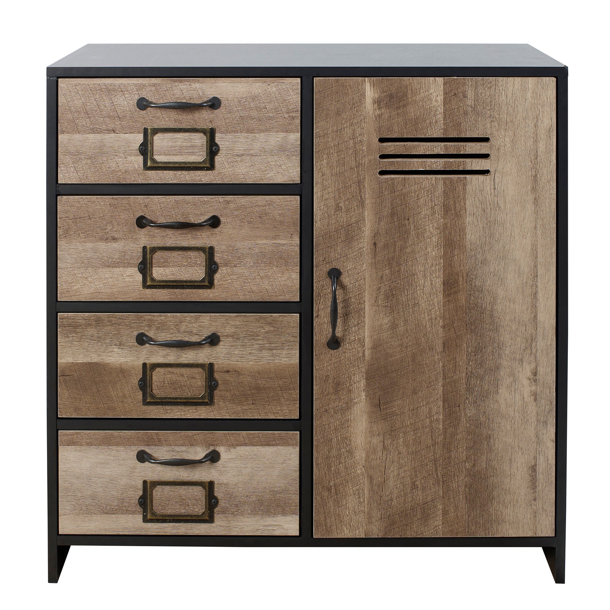 Black 4 Drawer Unit Black