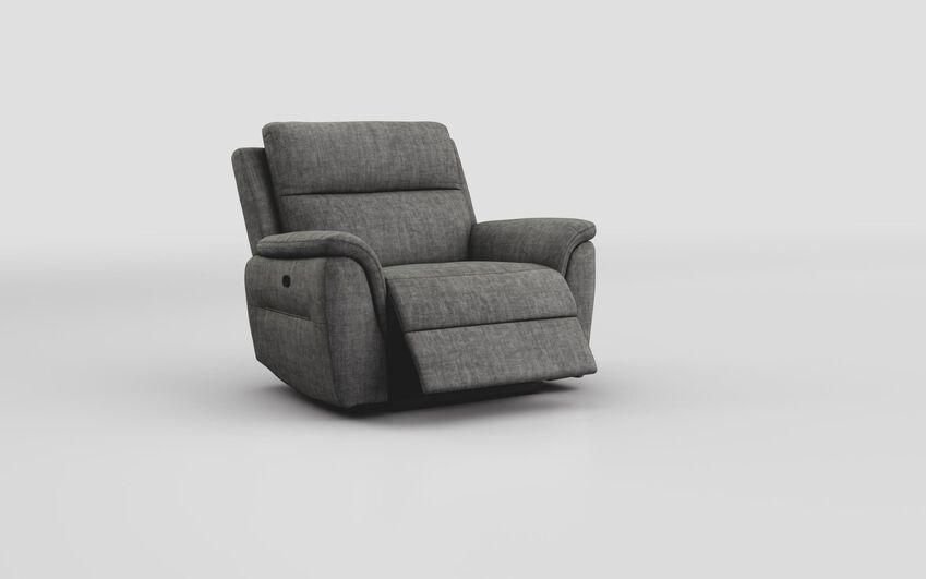 Black Fabric Sogliano Manual Recliner Chair