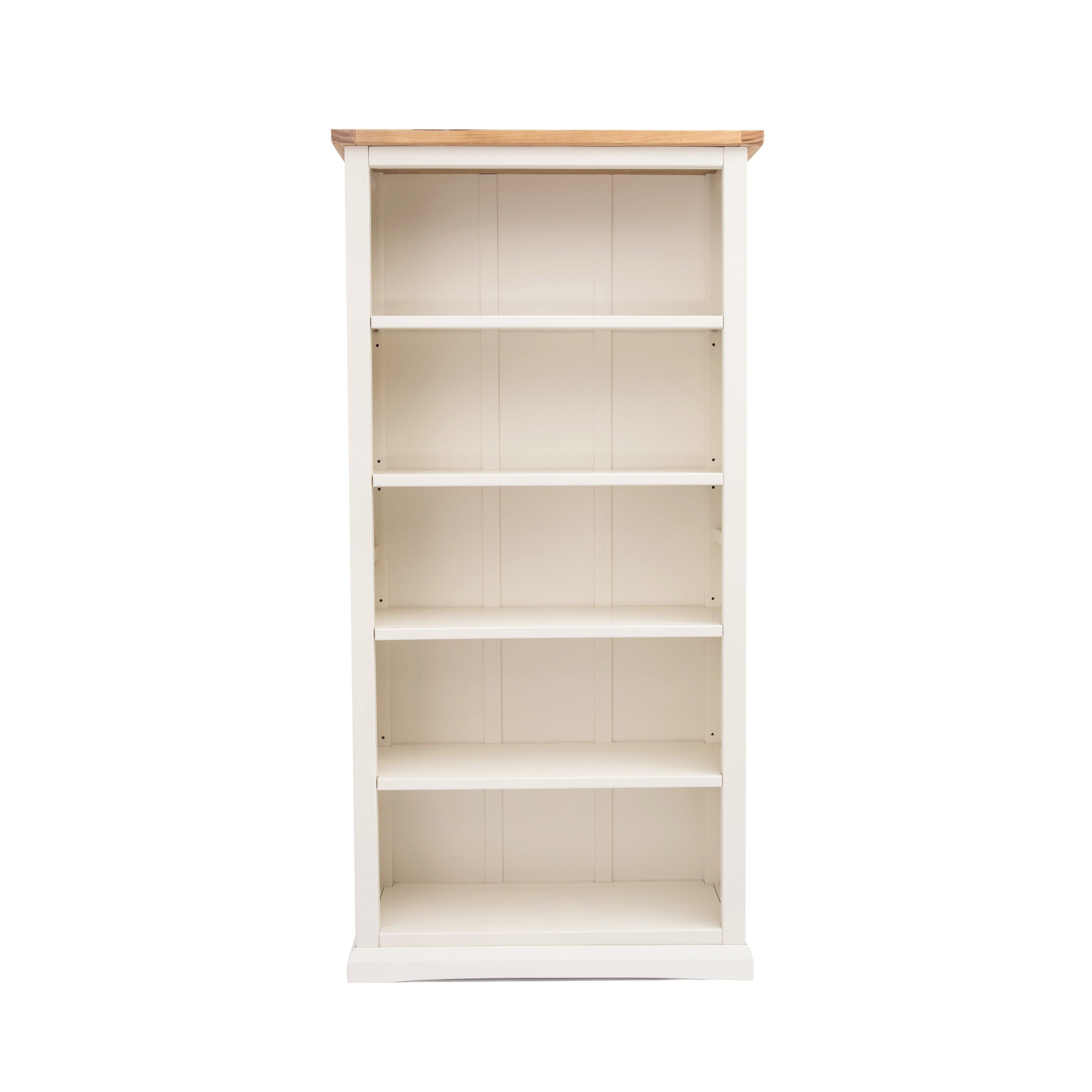 Cabinet Bits Bookcase with plinth 180x90x30cm in Off-White