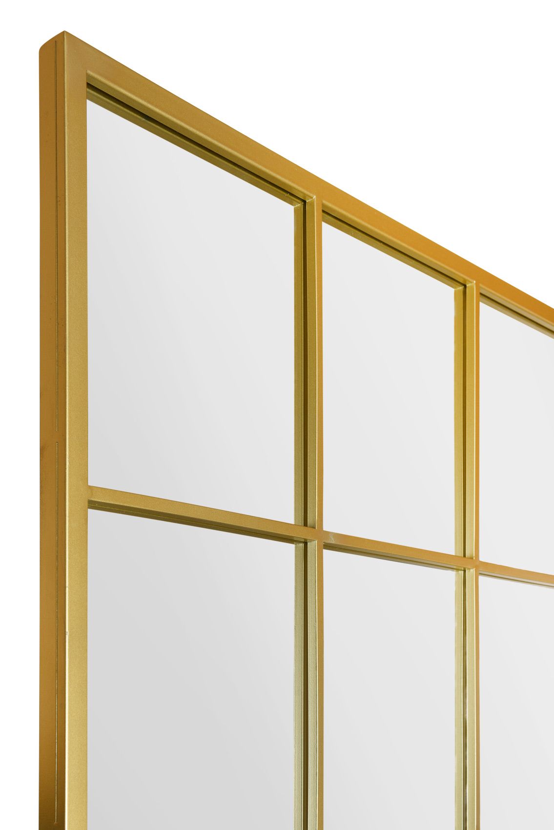 MirrorOutlet The Fenestra Gold Modern Window Leaner / Wall Mirror 69" X 43" 174CM X 110CM 3