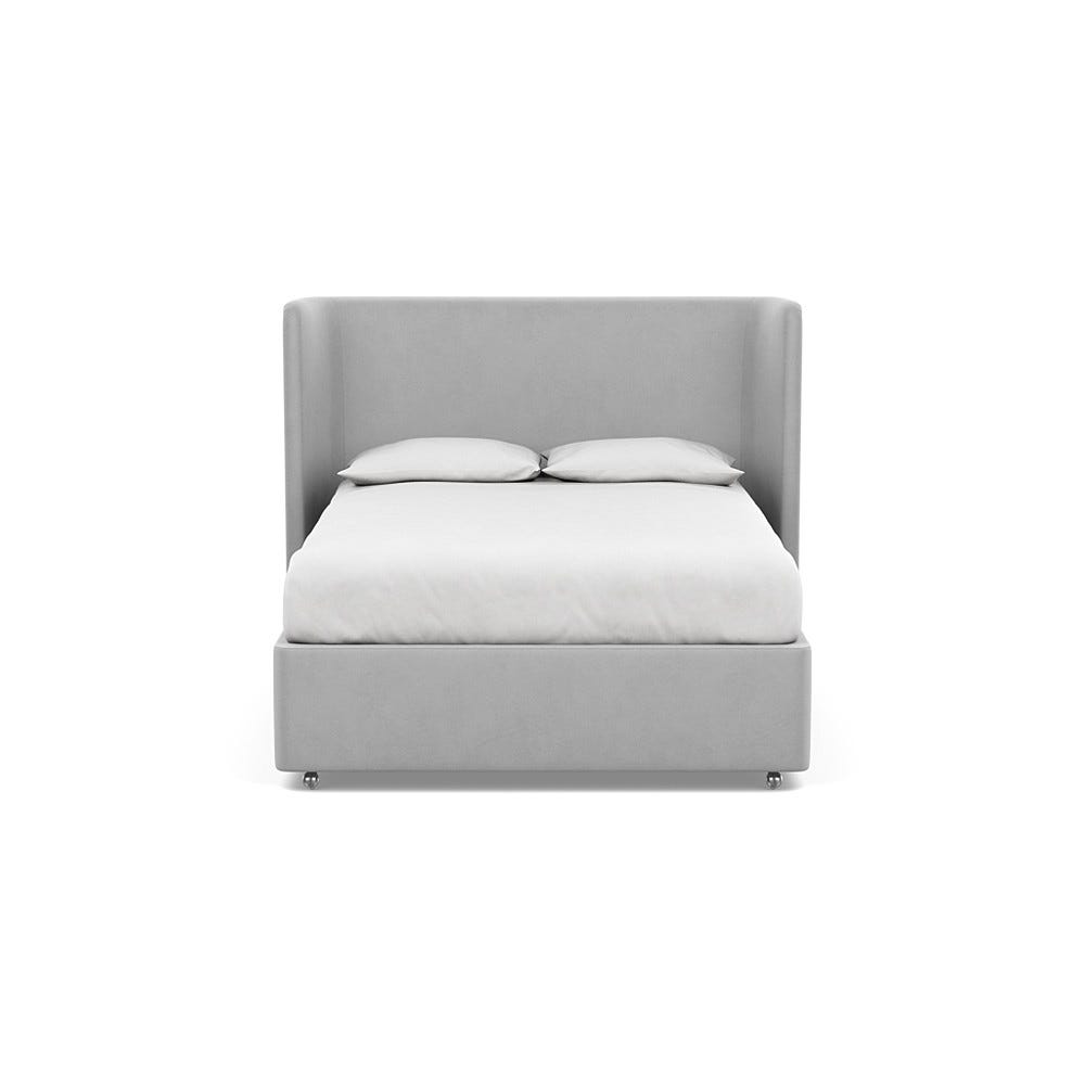 Heal's Deep Divan King Velvet Platinum None