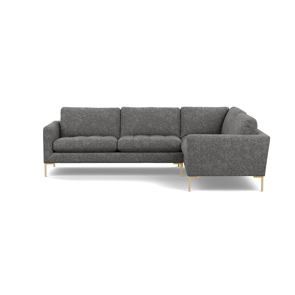 Heal's Eton RHF Corner Sofa Melton Wool Shale Brass
