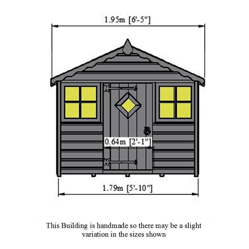 Shires Cubby Playhouse Kid's Wendy House in Brown 5