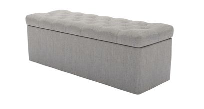 Valentin Storage Bench in Rye Baylee Viscose Linen - sofa.com