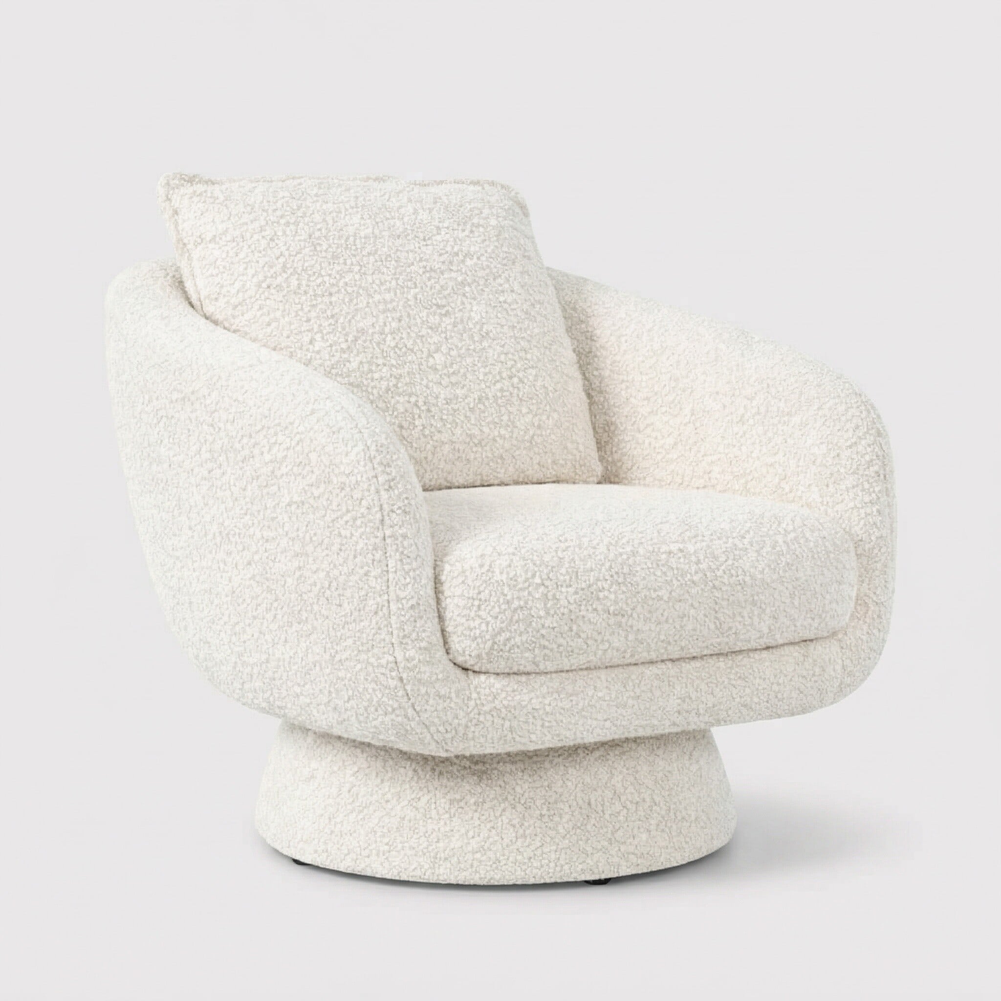 Francois Turning Loungechair, White Fabric | Barker & Stonehouse