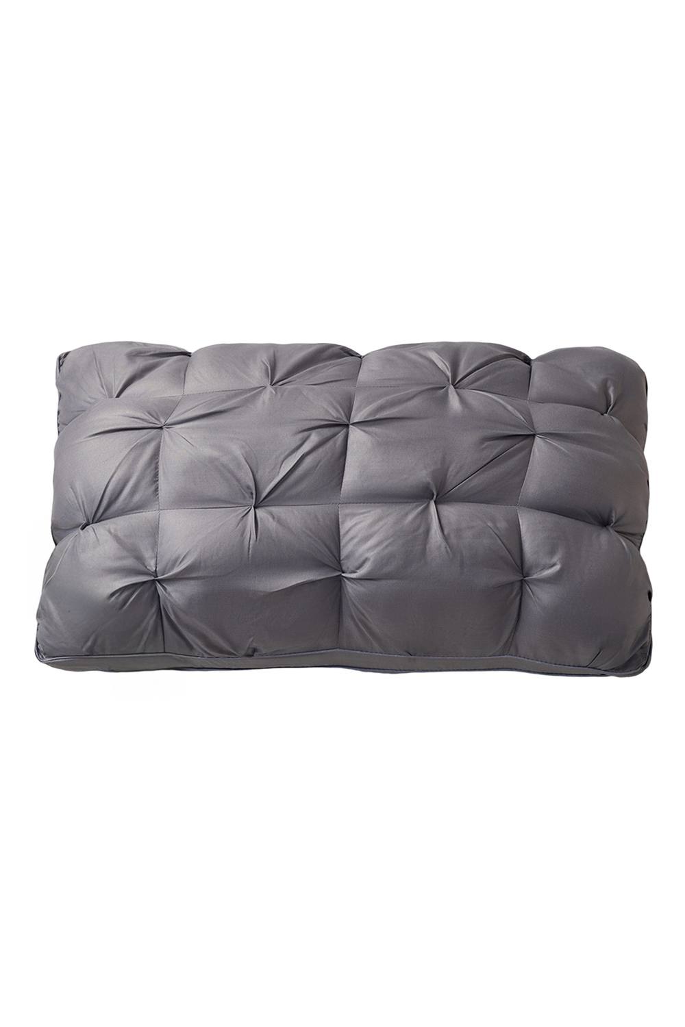 Living and Home 1000g Premium Pinch Pleated Pillow for Restful Night Sleep in Grey